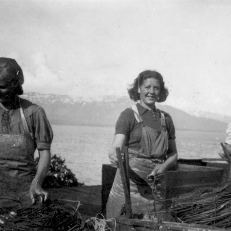 Guðrún Guðmundsdóttir, Kristjana Jónasdóttir og Valgerður Jónasdóttir