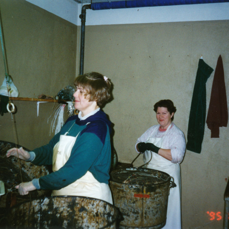 Kristjana Hallgrímsdóttir og Anna Margrét Bjarnadóttir beita